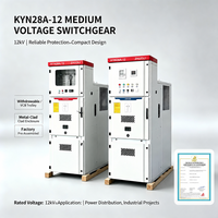 Appareillage de commutation mobile KYN28A-12 en acier galvanisé pour intérieur, haute capacité de coupure, OEM ODM IP4X, personnalisé pour l'énergie