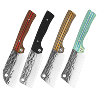 Couteau de poche pliant tactique couteau de chef de camping couteau à viande couperet avec poignée G10