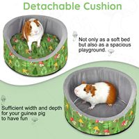 Lit pour petit animal de compagnie Cachette de cochon d'Inde Hamster Totoro Cachette Matelas souple Furet Lit rond porte-gobelet mobile