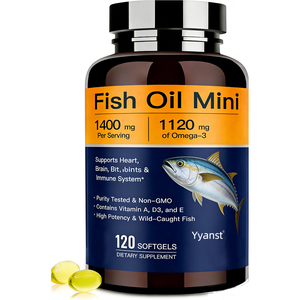 OEM/ODM VENTE CHAUDE Huile de poisson Oméga-3 haute puissance pour soutenir la santé cérébrale et la fonction cognitive, mini gélules, prix usine - Product Image 1