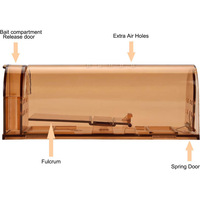 Vente en gros de piège à souris domestique intelligent et sans cruauté Attrape-souris en plastique No Kill Live Catch Release Rongeur Cage Double Mouse Trap