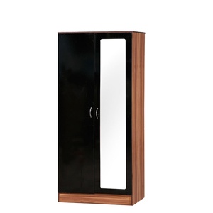 Penderie <span class=keywords><strong>pliante</strong></span> en bois, armoire de rangement avec <span class=keywords><strong>porte</strong></span> miroir - Product Image 1