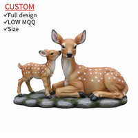 Figurines d'animaux miniatures personnalisées en résine, petites statues de lion, d'ours et de cerf pour la décoration de jardin féerique, micro-paysage, ornement de bureau