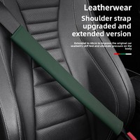 YECAI Housse de ceinture de sécurité de voiture en cuir souple 2 points de luxe, protection d'épaule anti-rayures respirante universelle pour la sécurité automobile