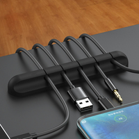 Organizador de Cables de Plástico, Enrollador USB, Soporte de Pared para Cocina, Armario, Baño, Sala de Estar, Clips Multifunción para Ratón y Auriculares