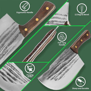 Ensemble <span class=keywords><strong>de</strong></span> <span class=keywords><strong>couteaux</strong></span> forgés à la main en carton haut <span class=keywords><strong>de</strong></span> gamme, abattage <span class=keywords><strong>boucher</strong></span> <span class=keywords><strong>Pro</strong></span>, coupe à chaud, couteau <span class=keywords><strong>de</strong></span> cuisine pour la chasse au barbecue en plein air - Product Image 6