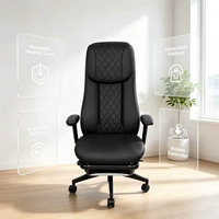 Chaise de massage ergonomique de luxe moderne et portable pour PDG, avec siège réglable 4D et repose-pieds, à vibration, en promotion