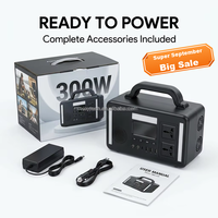 Station d'alimentation portable 300W, générateur solaire, alimentation de secours pour le camping en plein air, pour la voiture et la maison