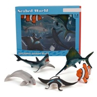 Figuras de Animales Marinos de PVC a Escala 1/12, Modelo SL Toys Ocean Animal World, Figuras Miniatura de Animales Salvajes del Mar, Modelos 3D Personalizables, Seguros según las Normas ASTM EN71 y CPSIA
