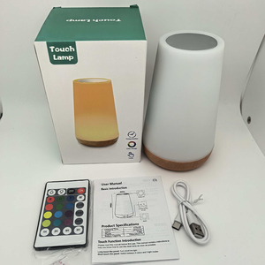 Tulip Shape Touch Control LED <b>Night</b> <b>Light</b> With Remote Color Changing Wooden Base Multicolored Soft Warm White Bedroom Lamp - Product Image 4