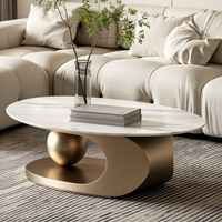 Table basse ovale de luxe de haute qualité, personnalisable, pour salon, mobilier de maison, table centrale de canapé, tables décoratives - Vente chaude