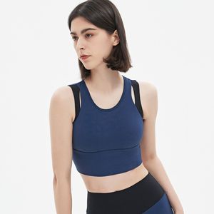 Soutien-gorge de sport yoga grande taille personnalisé avec logo pour femme, maintien élevé, anti-affaissement, antichoc, bretelles non ajustables, gilet de fitness - Product Image 5