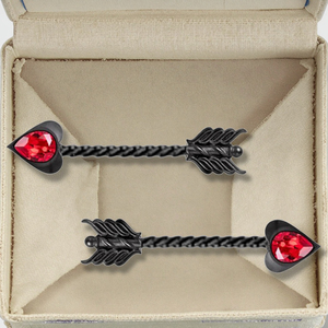 Xinfocus joyería del cuerpo circón <span class=keywords><strong>flecha</strong></span> pezón Barbell anillo Acero quirúrgico negro corazón pezón <span class=keywords><strong>Piercing</strong></span> moda <span class=keywords><strong>Piercing</strong></span> - Product Image 5