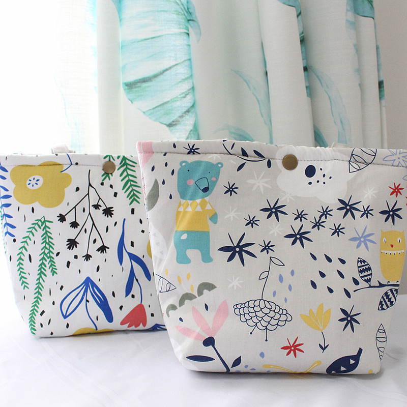 Removable Shoulder Strap Cotton Bento Container
