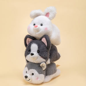 ぽっちゃり顔ソフトコットン動物ぬいぐるみシャム猫人形かわいいぽっちゃりぬいぐるみ - Product Image 4