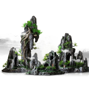 Meilleures ventes Fish Tank Accessoires Décoration de la maison Résine <span class=keywords><strong>Aquarium</strong></span> Rocaille Ancienne Pierre Montagne Artisanat Pour <span class=keywords><strong>Aquarium</strong></span> Aménagement Paysager - Product Image 1