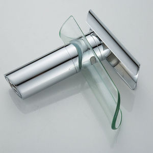 Grifo de lavabo de latón pulido moderno de lujo con válvula de cerámica, de un solo orificio, montado en el encimera, monomando, tipo <span class=keywords><strong>cascada</strong></span> para baño 5 - Product Image 4