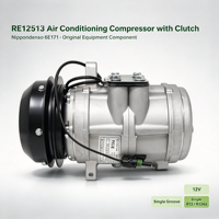 Compresseur de climatisation RE12513 6E171 12V avec embrayage à 1 rainure pour tracteur agricole et moissonneuse-batteuse