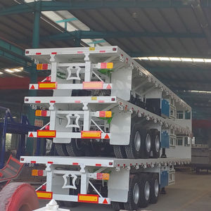 Semirremolque de Plataforma de 3 Ejes, Apto para Diversos Terrenos, Fuerte Agarre, Confiable y Duradero - Product Image 1