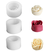 Moule à bougie en forme de rose 3D pour la décoration de gâteaux, cadeaux de la Saint-Valentin, moules à savon, moules en silicone pour bougies, logo personnalisé