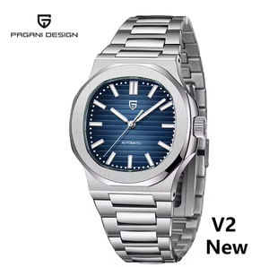 Montres PAGANI DESIGN 1728 pour homme, montre automatique de luxe pour homme, mécanique, 40 mm, bracelet en acier inoxydable, <span class=keywords><strong>verre</strong></span> saphir AR. - Product Image 1
