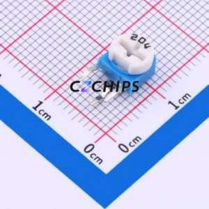 Resistencia Ajustable/Potenciómetro RM063-204(200K) Componente de Orificio Pasante (THT) Resistencia 200kOhm 25% 100mW - Product Image 1