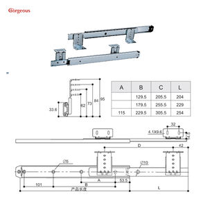 รางเลื่อนคีย์บอร์ดแบบลูกปืนสองทาง ขนาด 27 มม. 35 มม. ปรับได้ ยืดออกได้เต็มที่ แบบรางเลื่อนสำหรับลิ้นชักคีย์บอร์ด - Product Image 5
