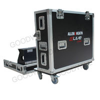 Flight case sur mesure avec compartiment pour console de mixage numérique Allen & Heath DLive C3500, en aluminium robuste, pour transport sur route