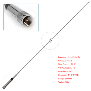 Antena de Radio para Auto NL770H 770H de Doble Banda VHF/UHF 144/430MHz, 3.5/5.5dB - Product Image 1