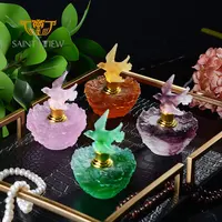 SAINT-VIEW Frasco de Perfume Decorativo de Cristal, Real, Recarregável, Artesanal, Attar, Sakura, Óleo Árabe Essencial
