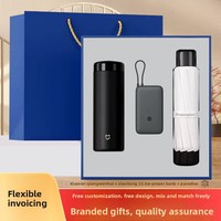 Ensemble de carnet de notes en cuir PU A5 haut de gamme personnalisé avec fermeture magnétique, ensemble cadeau d'entreprise pour le bureau, ensemble cadeau avec stylo et tasse thermique