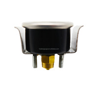 HUBEN 150PSI 10kg/cm 40mm Dial Axial Mount Pressure Gauge with Bracket Liquid Filled Black Iron 12-Month Warranty