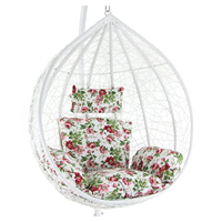Hamac tissé en rotin PE extérieur sous le gazebo pour patio, chaise balançoire à bascule suspendue