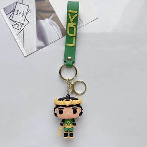 Porte-clés <span class=keywords><strong>Loki</strong></span> en caoutchouc durable, design de figurine d'<span class=keywords><strong>action</strong></span> 3D cool, dessin animé, décoration créative pour sac et voiture - Product Image 5