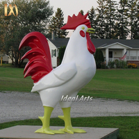 Ideal Arts – statue d'oiseaux en résine, Sculpture de perroquet en fibre de verre colorée personnalisée pour parc