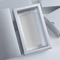 Vente en gros de boîte en papier argenté bon prix organisateur de tiroir boîte de rangement boîte cadeau recyclée pliante