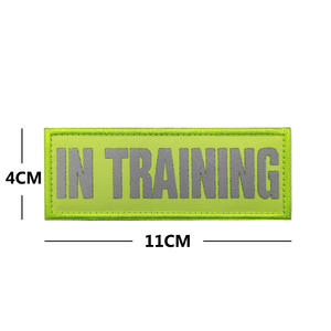 Reflexivo bordado Eco-friendly <span class=keywords><strong>Nylon</strong></span> para Pet Strap Service Dog Training IN-TRAINING Service Dog Patches - Product Image 3