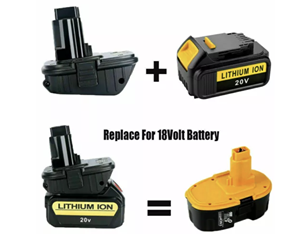 Adaptador de Batería Profesional Avanzado de 20V DCA1820 para Convertir la Batería <span class=keywords><strong>Dewalt</strong></span> DCB204 en Batería Ni <span class=keywords><strong>Dewalt</strong></span> de <span class=keywords><strong>18V</strong></span> <span class=keywords><strong>DC9096</strong></span> DC9098 - Product Image 5