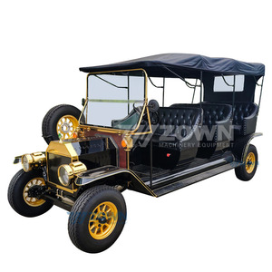 Good Quality Antique Vintage 5-Seat Electric classic Cart Old Classic yellow Sightseeing Car for Sale - Product Image 1