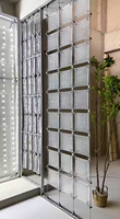 Pièces suspendues en verre massif imperméable, texture givrée, blocs décoratifs pour la décoration des salles de bain et des zones humides, décoration murale intérieure