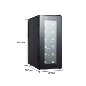 Refrigerador de lujo de <span class=keywords><strong>12</strong></span> <span class=keywords><strong>botellas</strong></span> con puerta de vidrio para vino y bebidas para bar - Product Image 4