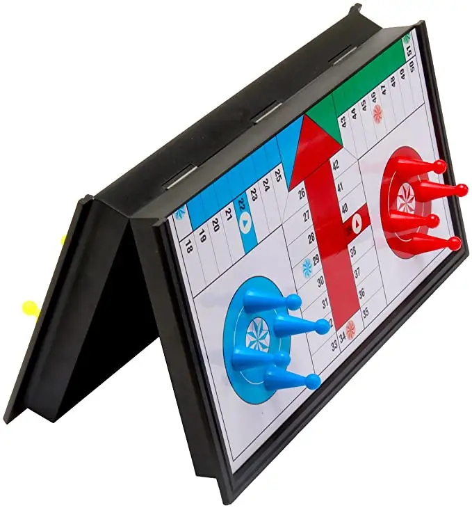 Лидер продаж на Amazon, высококачественный пластиковый складной походный Магнитный Игровой набор «Лудо» 10 дюймов