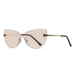 Nuevas Gafas de Sol de Mariposa sin Marco Metálico, Negras, UV400, Unisex, de Moda, con Lentes de PC Tipo 3, Gafas Transfronterizas - Product Image 2