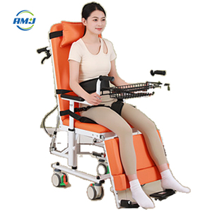 Silla de rueda de transferencia de pacientes plana de mentira hidráulica, elevador de ancianos discapacitados, equipo de terapia de rehabilitación para el cuidado del hogar postrado en cama - Product Image 4