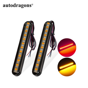 ไฟท้ายรถจักรยานยนต์แบบรวม 24 LED แถบไฟ LED ไฟเบรคหยุดสัญญาณไฟเลี้ยวสีแดงอำพัน - Product Image 5