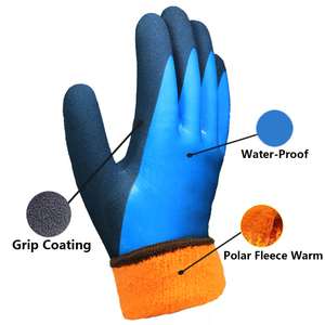थोक आउटडोर शीतकालीन कार्य दस्ताने बर्फ बर्फ गतिविधियों शक्ति पकड़ विरोधी दस्ताने थर्मल निर्माण दस्ताने लेटेक्स - Product Image 2