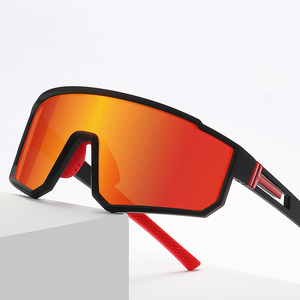Men's New Fashionable Outdoor <strong>Sports</strong> <strong>Sunglasses</strong> with Blue and Red <strong>Polarized</strong> Lenses Colorful Riding Glasses with Tac Material - Product Image 2