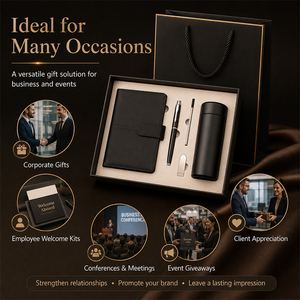 Set de Regalo Ejecutivo: Libreta de Cuero PU con Organizador, Vaso, Bolígrafo y USB para Regalos de Agradecimiento a Empleados - Product Image 2