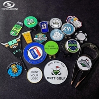 Marcadores de Pelota de Golf Magnéticos de Cobre con Grabado Láser y Resina Epoxi, Marcadores Aleatorios, Monedas Marcadoras de Golf, Nivel de Pendiente