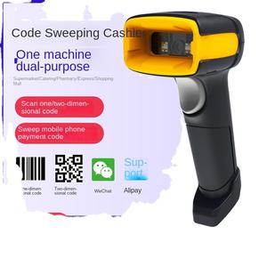 Lecteur de codes-barres sans fil 1680SW, scanner de codes bidimensionnels, garantie <span class=keywords><strong>1</strong></span> an, noir/jaune, pour l'assurance médicale - Product Image 3